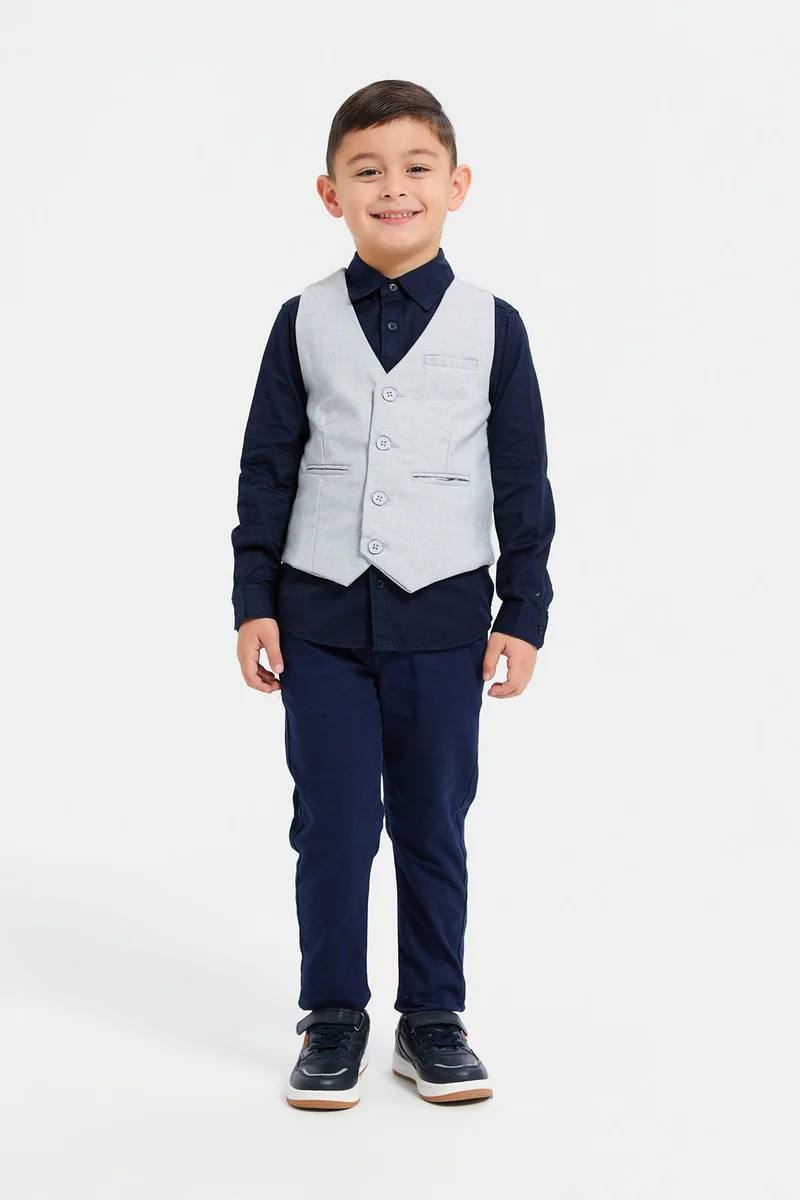 Redtag Boys Navy Chino Trousers