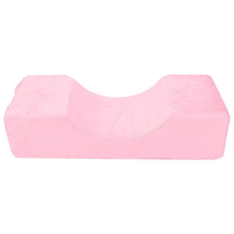Eyelash Extension Pillow: Pinkish High Elasticity Sponge Core - Ergonomic Curved Design, Soft Skin-Friendly Cover, Detachable For Easy Cleaning U Shaped Pillow for Professional Beauty Salons Home Use - Image 1