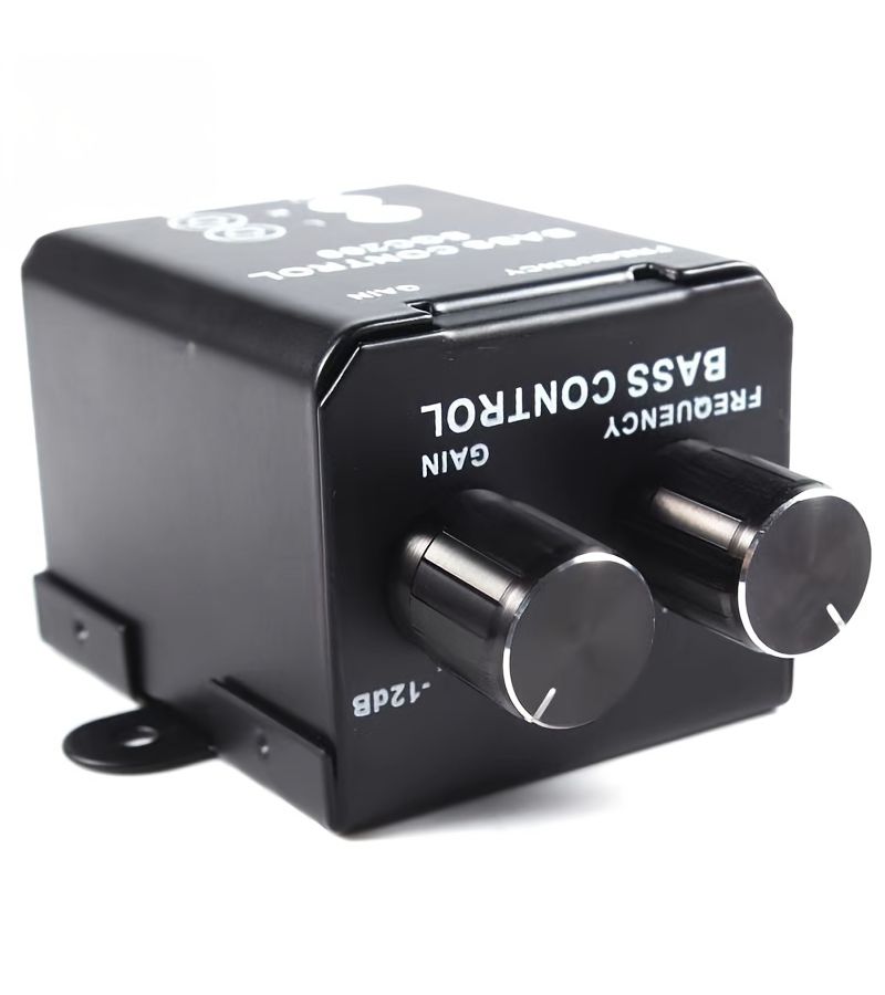 Black 2 Band Equalizer RCA Car Amplifier Speaker Bass Controller Adjustable Audio Potentiometer Car Subwoofer Desktop Volume Control Home Computer High Low Sound - Image 5