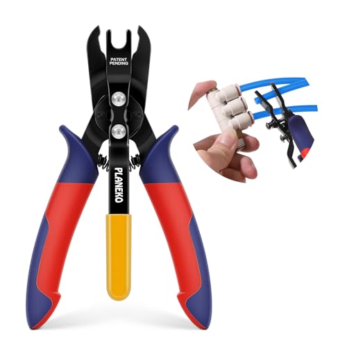 PLANEKO Air Line Pliers Push to Connect Fitting Disconnect Tool for 14 516 Pneumatic Hose Quick Connect Fittings Removing Air Line Removal Tool Hose Release Pliers for 6mm 8mm Push Fit Connector - Image 1