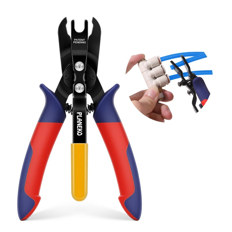 PLANEKO Air Line Pliers Push to Connect Fitting Disconnect Tool for 14 516 Pneumatic Hose Quick Connect Fittings Removing Air Line Removal Tool Hose Release Pliers for 6mm 8mm Push Fit Connector - Image 2