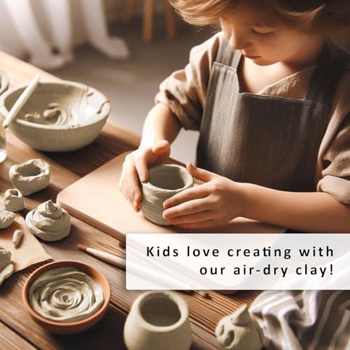 Gachwala Soft Mould 250gm Air Dry Clay for Craft & Sculpting | Modelling & Moulding Clay for Lippan Art, DIY & Creative Projects | Ready to Use Natural Eco Friendly, Smooth Airdry Non-Toxic Ceramic Clay | Gifts for Children & Professional Artists - Image 5