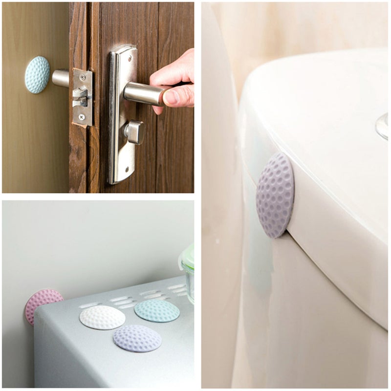 20PCS Thickening Mute Door Rear Wall Shape Rubber Anti-Collision Pad Safe Door Handle Lock Wall Sticker (Mixed Color) - Image 1