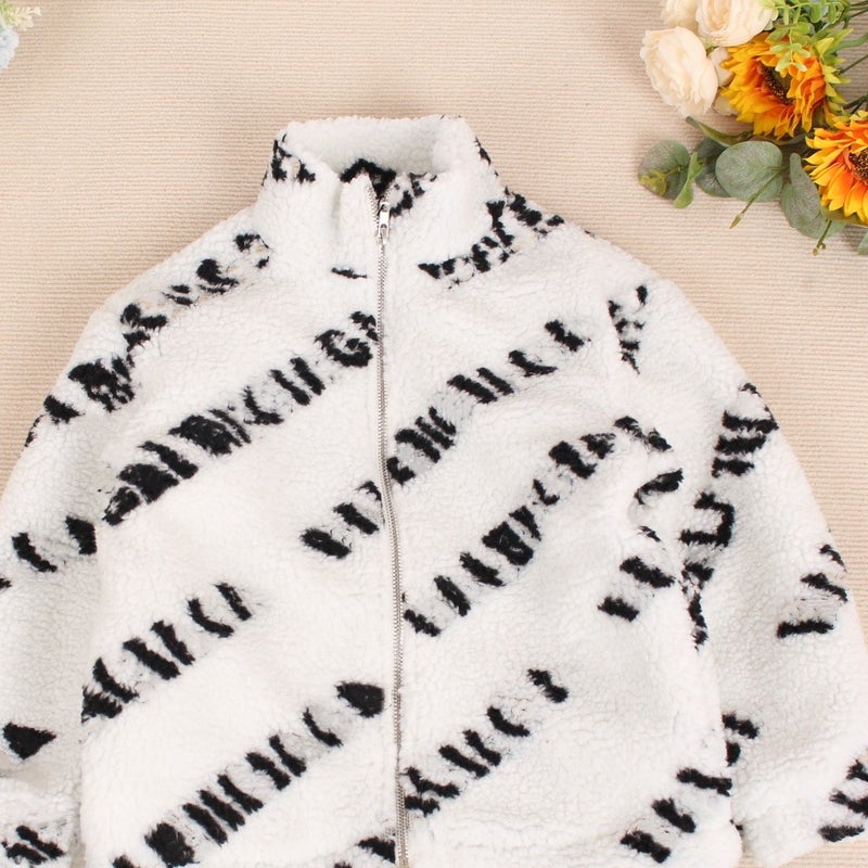 2024 Winter Fashion Brand Children'S Wear Long-Sleeved Children'S Cardigan With Cotton Collar Letter Flannel Children'S Zipper Shirt For Children - Image 4