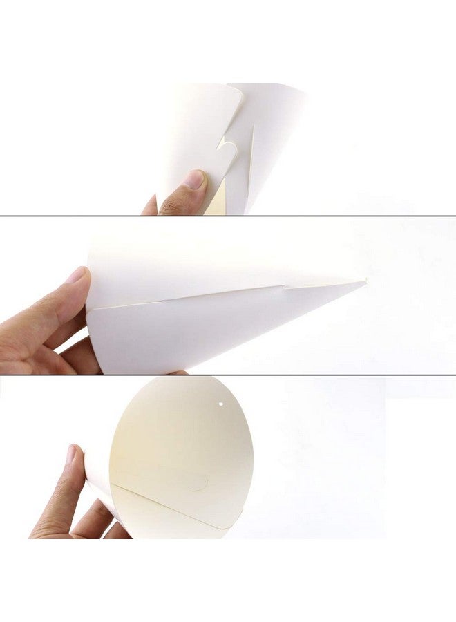 ويوكسبر 40 قطعة من قبعات الحفلات الورقية البيضاء لأعياد ميلاد الأطفال، أشغال يدوية مخروطية مزخرفة للبالغين، مستلزمات الهالوين - Image 3