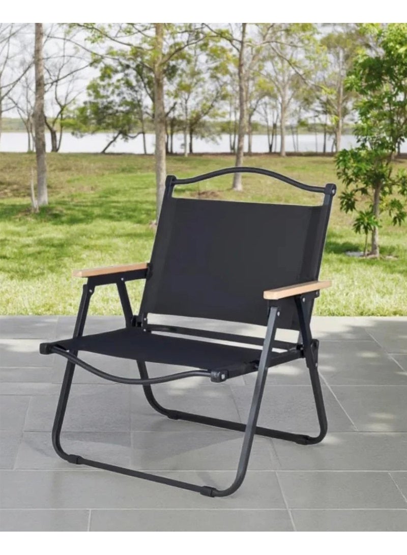 AGD Comfortable Folding Chair for Hiking, Camping, and Travel, Easy to Carry and Store, Black - Image 4