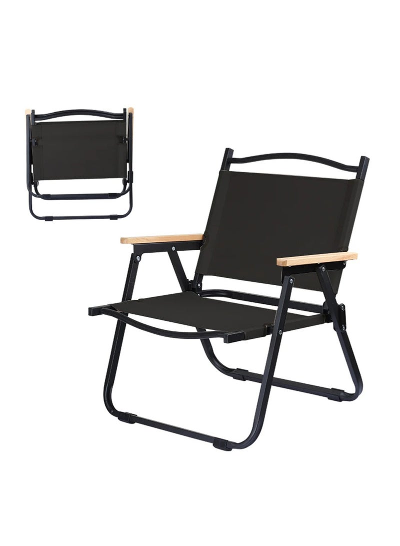 AGD Comfortable Folding Chair for Hiking, Camping, and Travel, Easy to Carry and Store, Black - Image 3