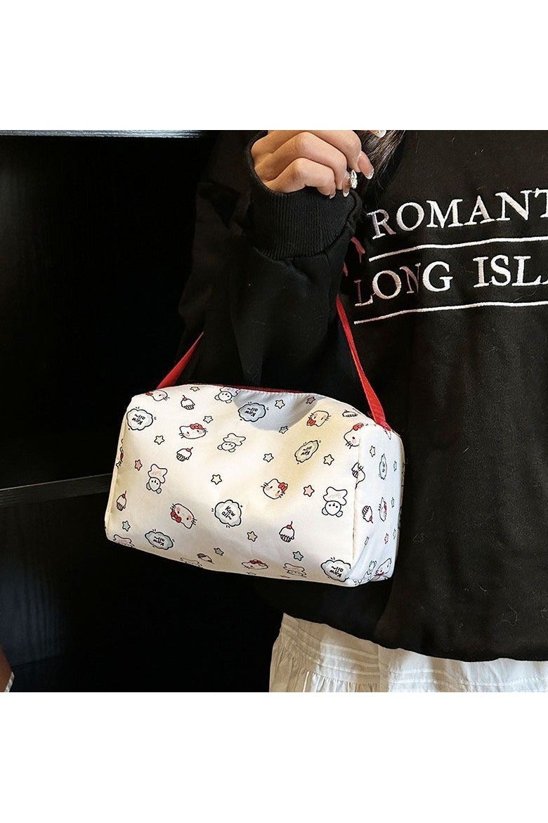 حقيبة كلاتش بتصميم جديد من القطن الفقاعي، حقيبة مستحضرات تجميل محمولة بسعة كبيرة، حقيبة أدوات الزينة، حقيبة تخزين ثلاثية الأبعاد، حقيبة يد فائقة الجمال - Image 2