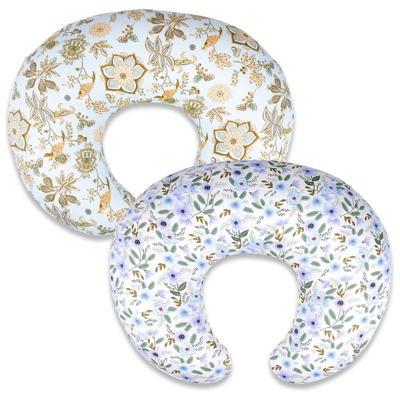 LLCJYYCY 2 Pack Nursing Pillow Covers Soft Breathable Cotton Fits Standard Breastfeeding Pillows Washable Hypoallergenic for Newborn Baby Girls BoysCover Only - Image 3