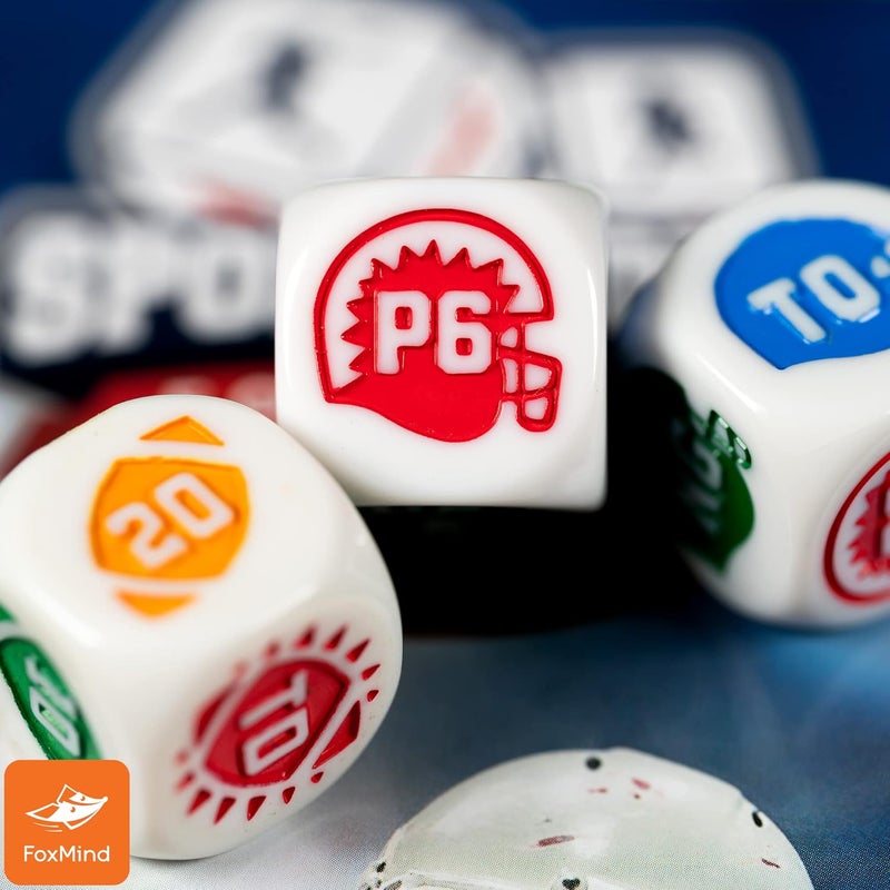 FoxMind Games: Sports Dice, Football, Roll Your Way to The End Zone, Easy to Learn, Fun to Play, Play with Up to 4 Players, for Ages 7 and up - Image 5