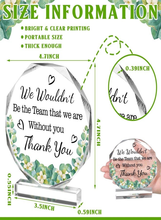 Yinder Thank You Gifts for Women Appreciation Gifts for Coworker Employee Nurse Teacher Leader Boss Inspirational Quotes Acrylic Desk Decor for Home Office Farewell Retirement - Image 3
