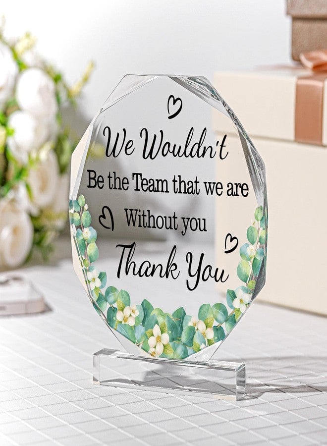 Yinder Thank You Gifts for Women Appreciation Gifts for Coworker Employee Nurse Teacher Leader Boss Inspirational Quotes Acrylic Desk Decor for Home Office Farewell Retirement - Image 2