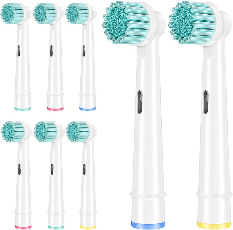 valuabletry Sensitive Gum Care Replacement Toothbrush Heads for Oral B Electric Toothbrushes, 8 Pack - Image 1
