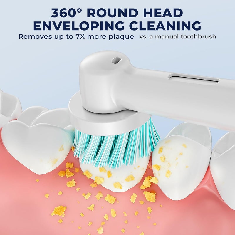 valuabletry Sensitive Gum Care Replacement Toothbrush Heads for Oral B Electric Toothbrushes, 8 Pack - Image 2