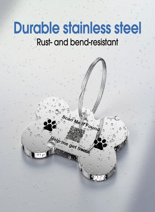 TechMark Stainless Steel Pet Tag | Easy-to-use Tag with QR Code | Modifiable Pet Online Profile | Emergency Contacts | No Subscription or Fees | Laser Engraved & Clear | Waterproof & Durable - Image 4