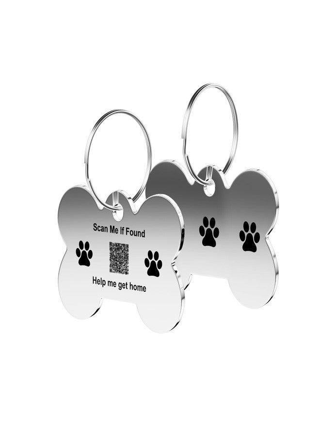 TechMark Stainless Steel Pet Tag | Easy-to-use Tag with QR Code | Modifiable Pet Online Profile | Emergency Contacts | No Subscription or Fees | Laser Engraved & Clear | Waterproof & Durable - Image 1
