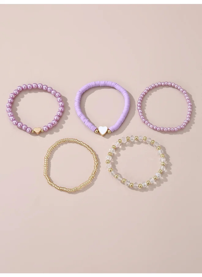 Take Two Take Two Set of 5 - Embellished Beaded Bracelet