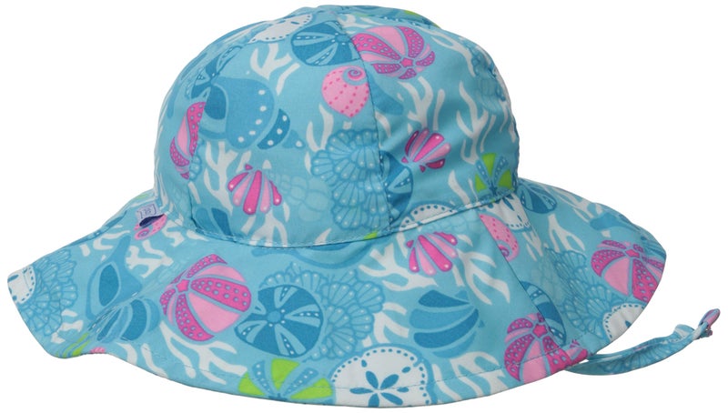 i play Baby Girls' Mod Brim Sun Protection Hat, Aqua, Newborn(0-6 Mo) - Image 4