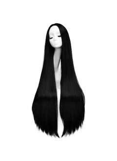 AGPtek Wig, Synthetic Wig For Women, 40 Inch /100 Cm Straight Long Wig Part In The Middle Anime Costume, Great For Party, Cosplay, Daily-Use And Festivals (Black)  - Image 1