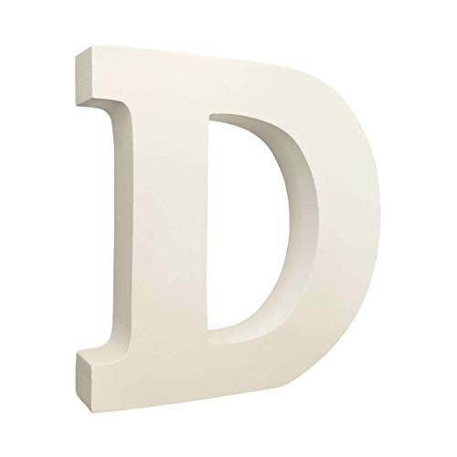 SMARTCAREWOOD Wooden D Letter- English Upper Case Alphabets Cutouts for Art and Craft Work (D_White_15x2.5 Cm) - Image 2