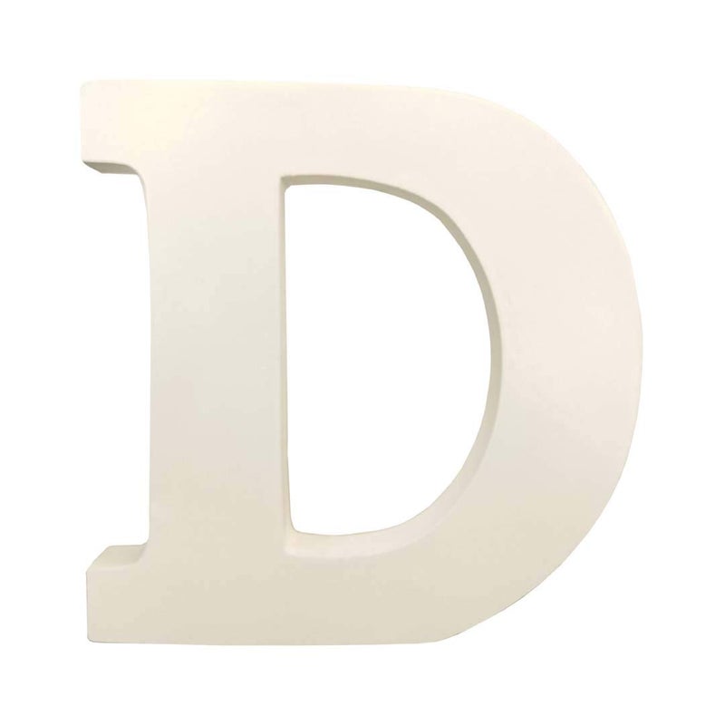 SMARTCAREWOOD Wooden D Letter- English Upper Case Alphabets Cutouts for Art and Craft Work (D_White_15x2.5 Cm) - Image 4