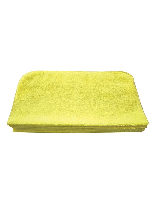 Loquat 12-Piece Multipurpose  Microfiber Cleaning Cloth Yellow 40cm - Image 1