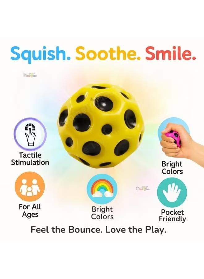 Yellow Tactile Sensory Stress Relief Ball, Pocket-Friendly Fidget Toy - Image 1