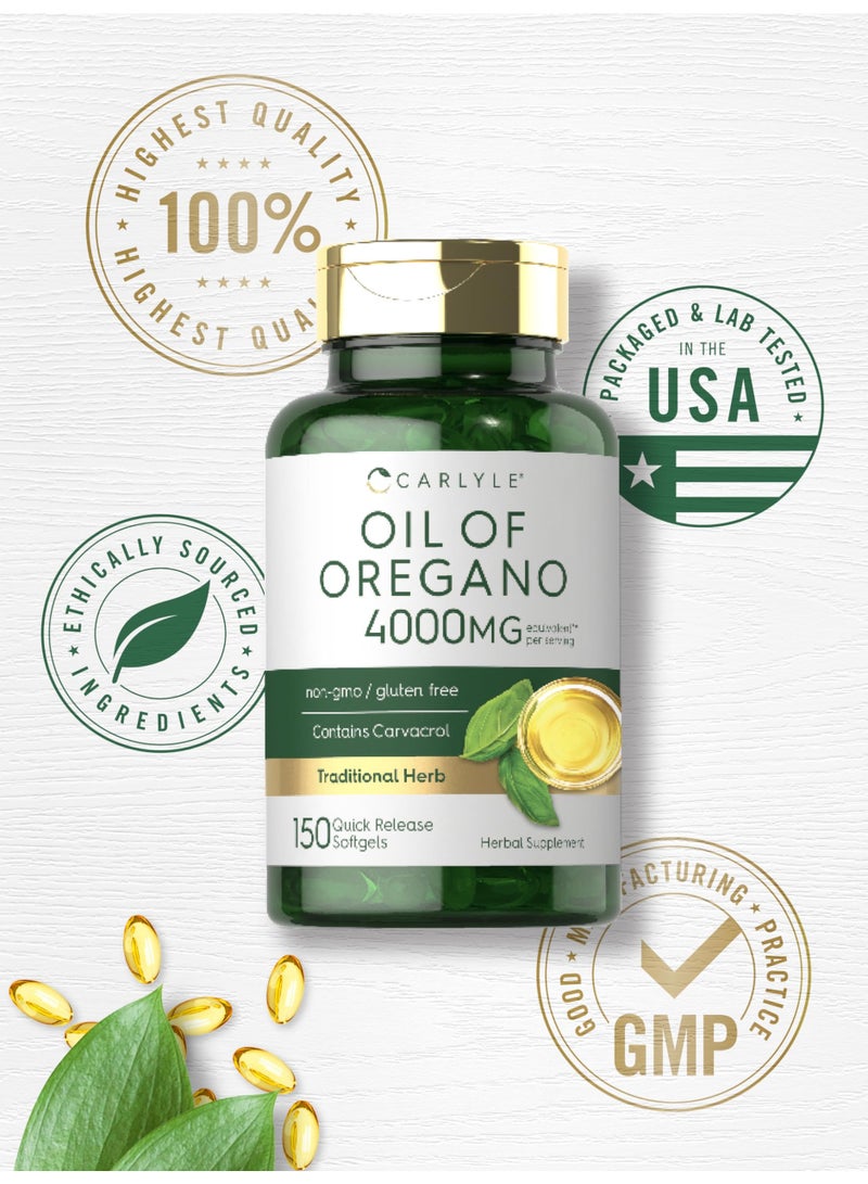 كارلايل زيت الأوريجانو 4000 ملجم | 150 كبسولة جيلاتين ناعمة | تركيبة عالية القوة غنية بالكارفاكرول | خالٍ من الغلوتين وغير معدل وراثياً - Image 5