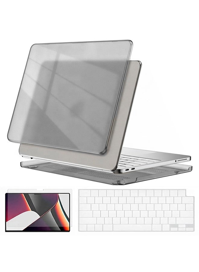 أو أوزون Slim Rubberized Matte Case Compatible with MacBook Neo Case 13 inch 2026 Release Model (A3404) – Hard Shell Case with Keyboard Cover & Screen Protector, Grey - Image 1