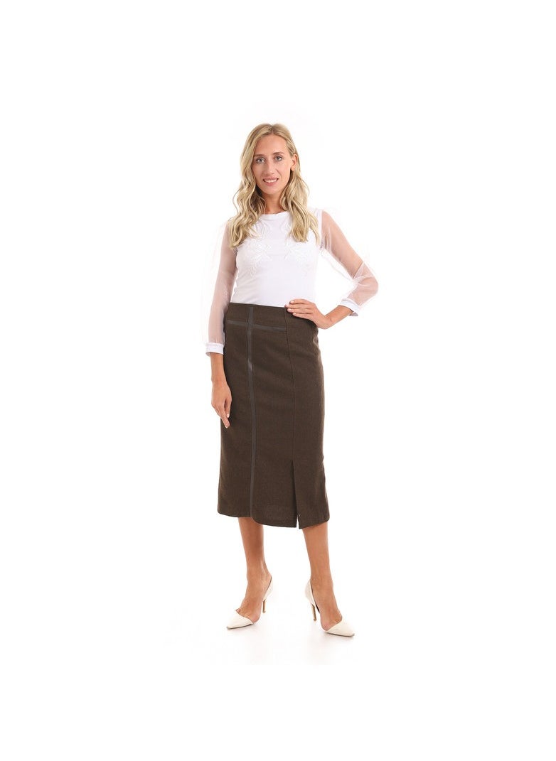 Esla Chanel Skirt Brown  - Image 1