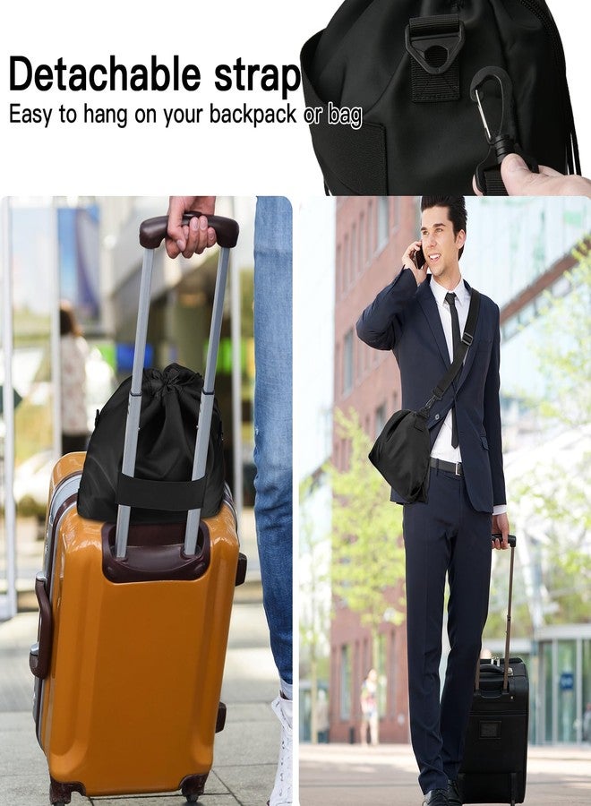 Homakover Small Travel Neck Pillow Bag for memory foam travel pillow,Luggage Travel Pillow Drawstring Bag Carrying Case with Trolley Sleeve&Adjustable Strap,Easily Attaches to Luggage,Backpacks - Image 5