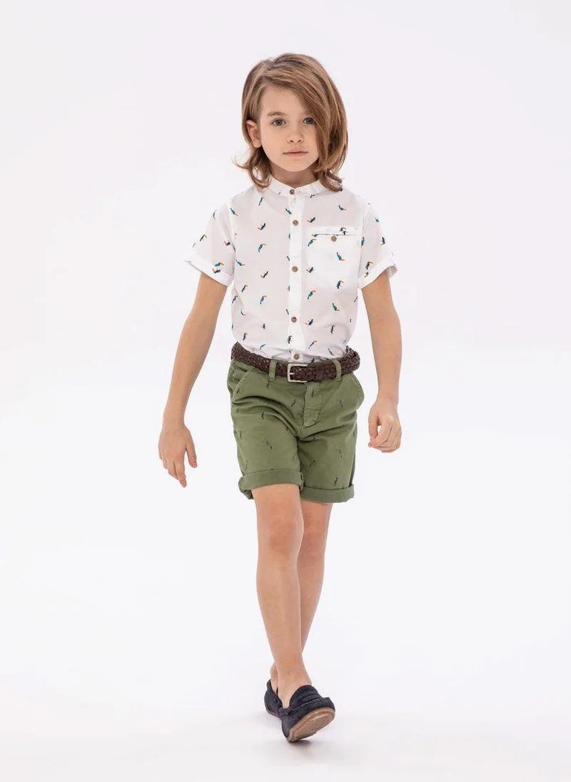 MINOTI Kids Boys  Printed Chino Short