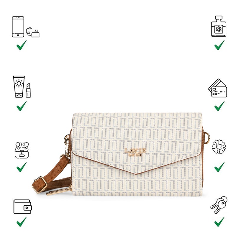 Lavie Luxe Women's Mono Sally25 2 c wallet (White) - Image 5