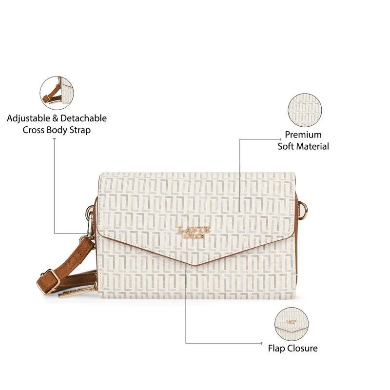 Lavie Luxe Women's Mono Sally25 2 c wallet (White)