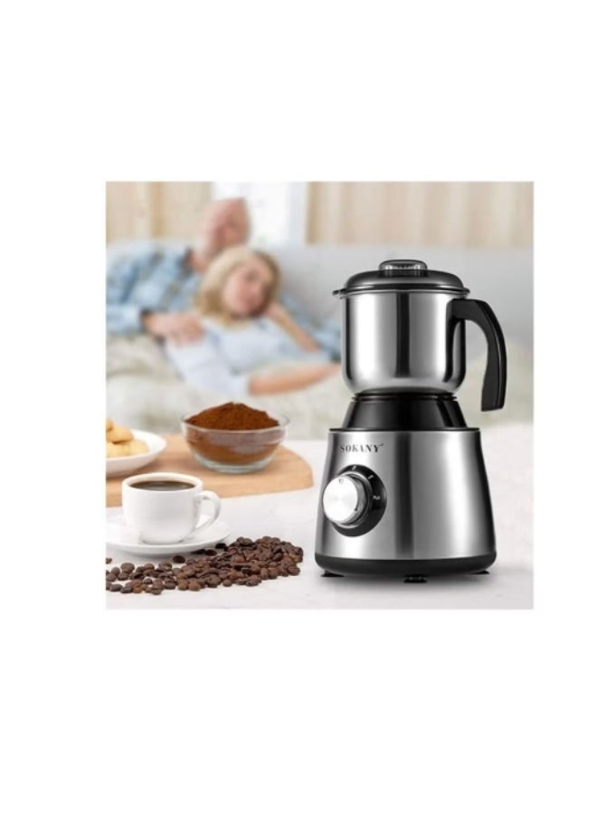 سوكاني مطحنة قهوة سوكاني-SK-156 مطحنة كهربائية بقوة 500 واط مزودة بسرعتين للقهوة والتوابل والبذور والبندق - Image 3