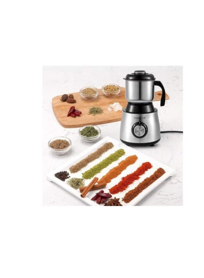 سوكاني مطحنة قهوة سوكاني-SK-156 مطحنة كهربائية بقوة 500 واط مزودة بسرعتين للقهوة والتوابل والبذور والبندق - Image 2