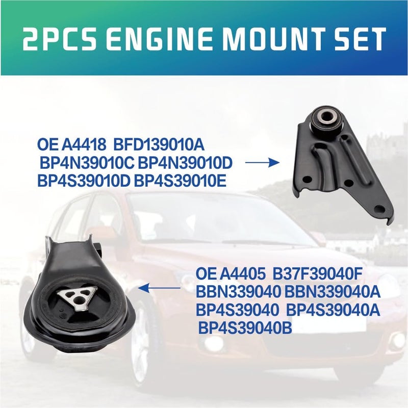 YBDDZH Engine Motor and Transmission Mount Kit for Mazda 3 & Mazda 5 (Set of 2) - Image 3