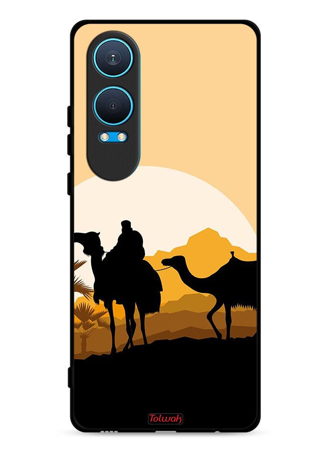 Tolwak OnePlus Nord CE4 Lite 5G Protective Case Cover Camels In Desert Art - Image 1