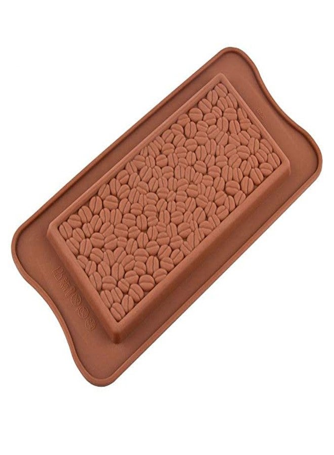TREXEE Silicone Chocolate Bar Coffee Bean Candy Mould (Pack of 1) - Image 1