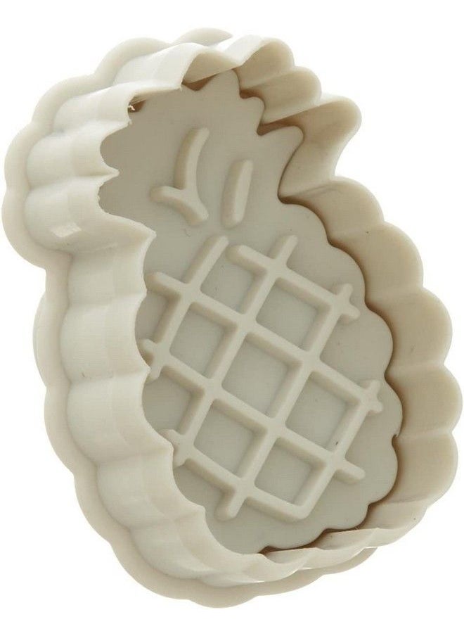 Ateco Pineapple Plunger Cutters For Cutting Decorations & Direct Embossing Springloaded Handle Food Safe Plastic White 2 By 2Inch  - Image 3