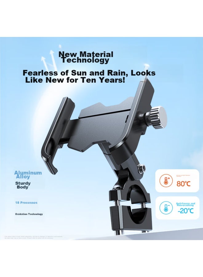 Stiger [upgraded Aluminum Alloy] Electric Vehicle Phone Holder, Motorcycle Navigation Mount, Bicycle Phone Bracket, Food Delivery Rider, Electric Scooter, Courier, Cycling Equipment - Image 4