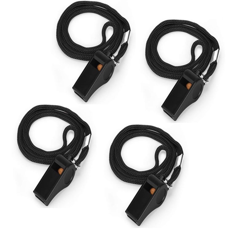 Canbee Referee Steel and Plastic Whistle Pack of 4 High Sound use Multi Purpose Sports Games (Plastic) - Image 1