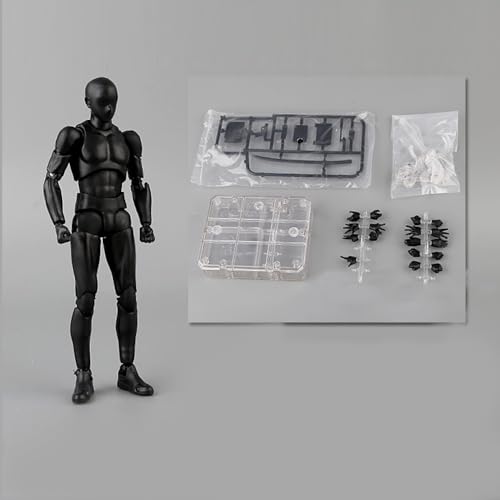 Haniforever Artists Manikin Art Mannequin Figures Supplies Drawing Tools,Small Drawing Figure Model for Sketching,Painting,Action Figure Set(Black,Male) - Image 4