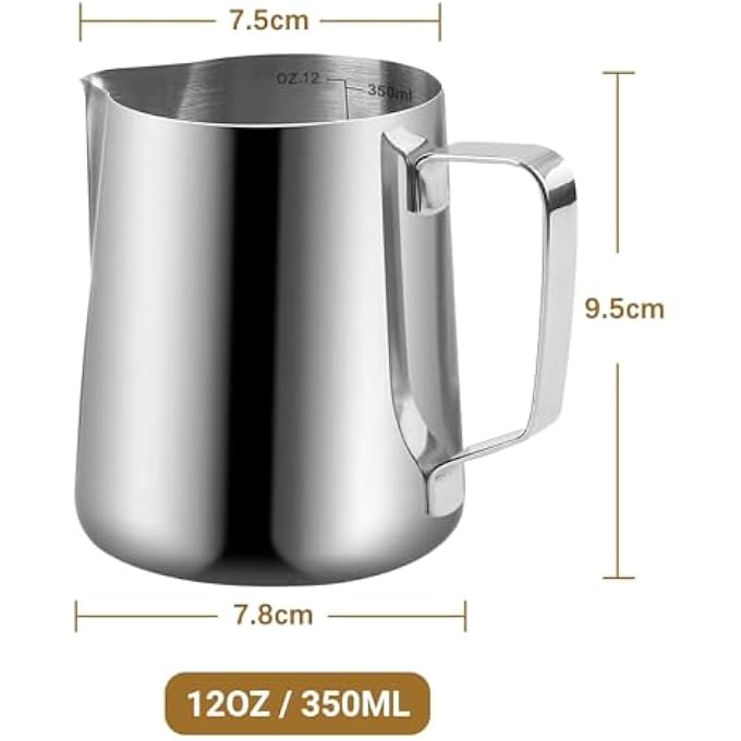 Neostyle Milk Frothing Pitchers350Ml Stainless Steel Milk Frother CupBarista Milk Steaming Jug Cup For Making Coffee Cappuccino Latte Art - Image 4
