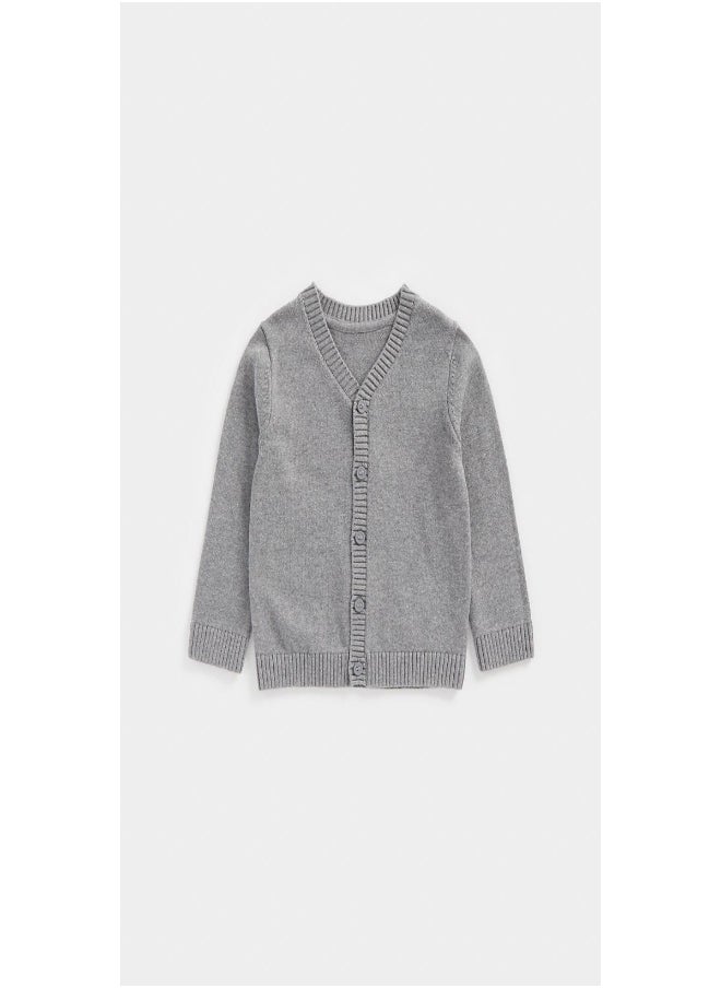 mothercare كارديجان محبوك باللون الرمادي  - Image 1