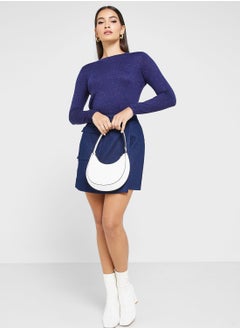 WHISTLES Crew Neck Shimmer Sweater  - Image 4