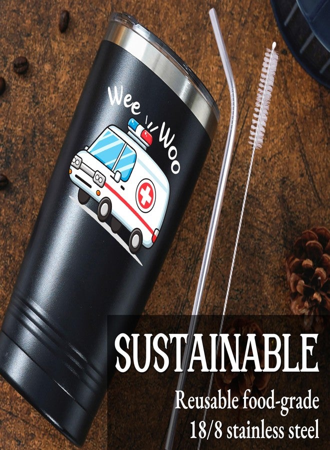 Onebttl Funny Paramedic Gifts, Gifts for EMT and EMS on National Emergency Medical Technician Day and International Paramedics Day, Stainless Steel Insulated Tumbler - Wee Woo - Image 3