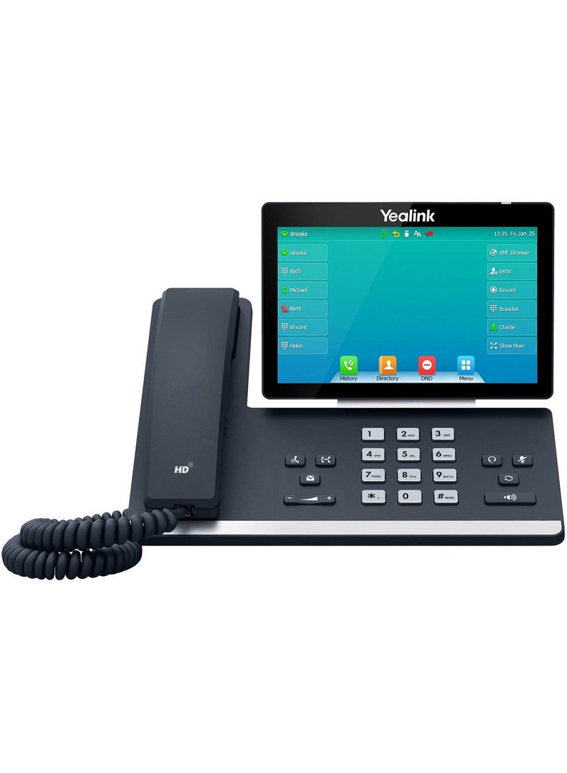 Yealink Yealink T57W IP Phone, 16 VoIP Accounts. 7-Inch Adjustable Color Touch Screen. USB 2.0, 802.11ac Wi-Fi, Dual-Port Gigabit Ethernet, 802.3af PoE, Power Adapter Not Included (SIP-T57W) - Image 1