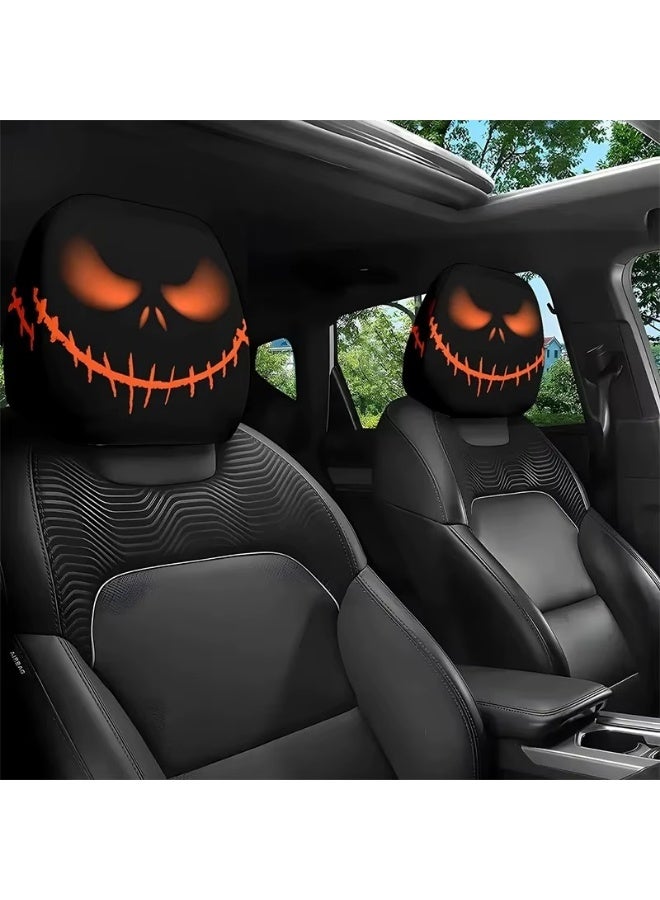 2PCS Funny Cartoon Car Headrest Covers, Cute Funny Cartoon Eyes Car Seat Head Rest Protector for Auto Front Seat Rest Decoration (A-1 Pair) - Image 3