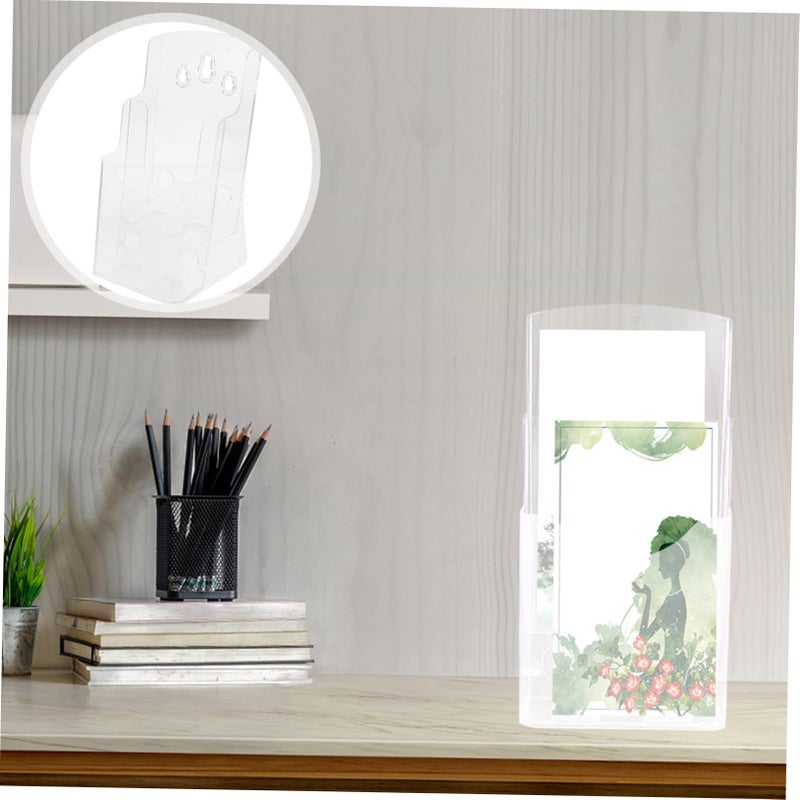 DOITOOL Transparent Business Card Holder Stand Name Card Display Organizer For Desktop Two Storage Office Home Black - Image 3